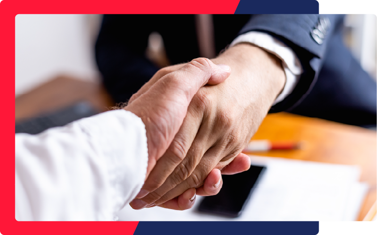 two men shaking hands