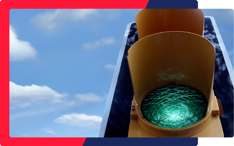 A traffic light